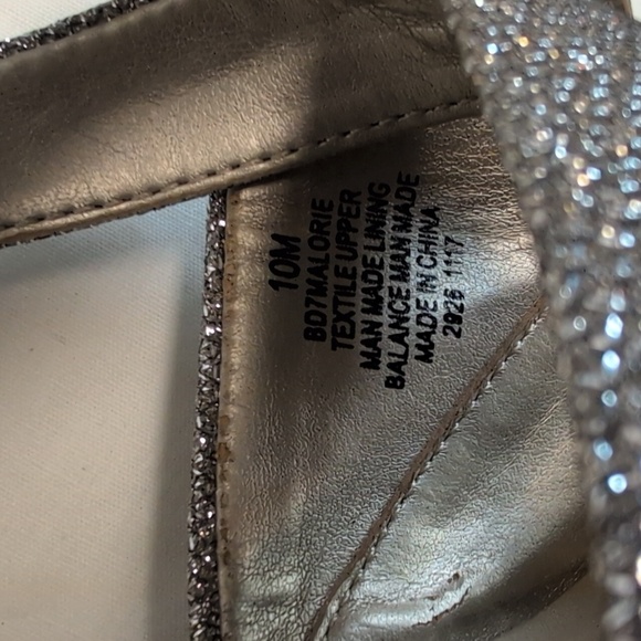 BANDOLINO Malorie Slingback Heels Peep Toe Gold Sparkle Women Size 10 - Picture 7 of 8